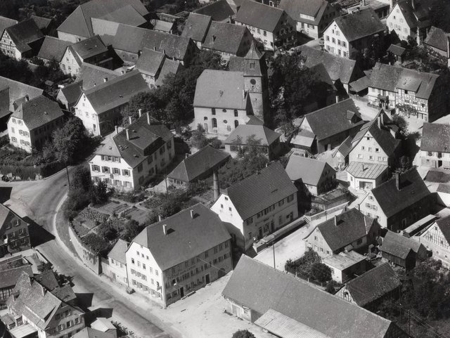 Luftbild Rot am See 1957